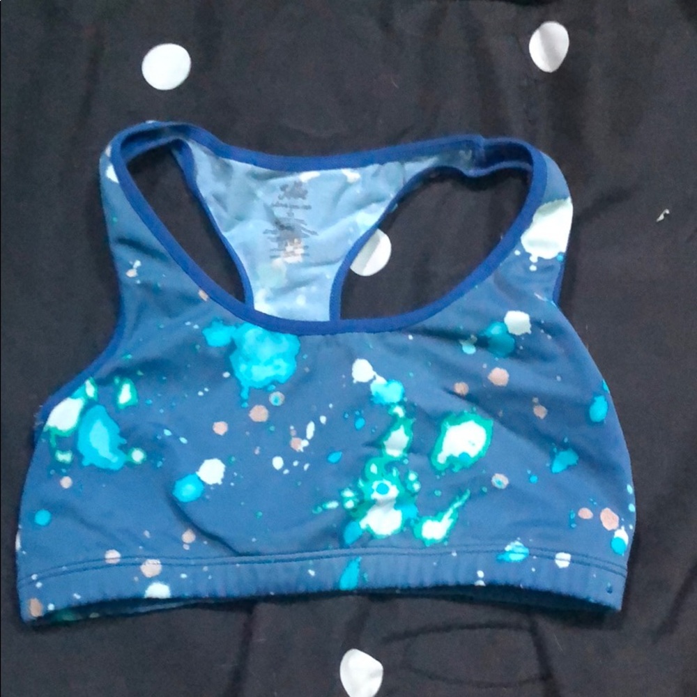 Justice Splatter Paint Sports Bra